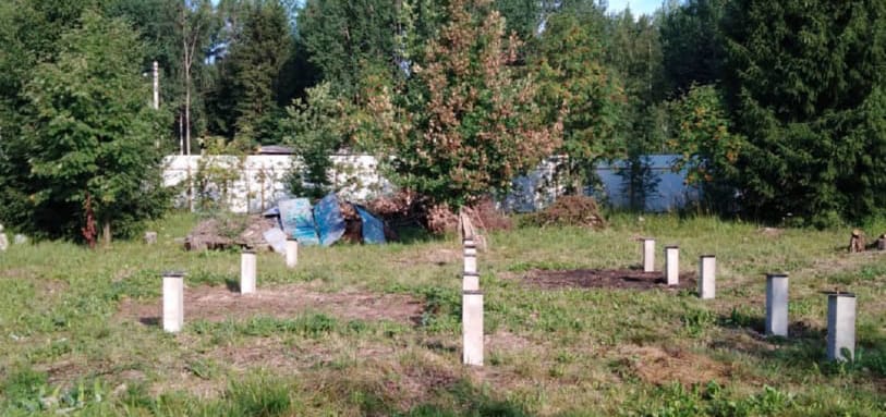 Фундамент на забивных ЖБ сваях